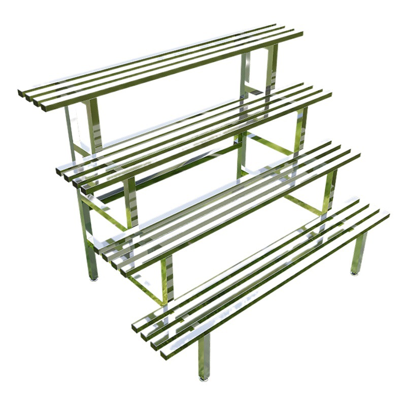Soporte de flores de acero inoxidable, balcón para exteriores, estante para exteriores de varios pisos escalonado, soporte para macetas de hierro forjado en la sala de estar image 1