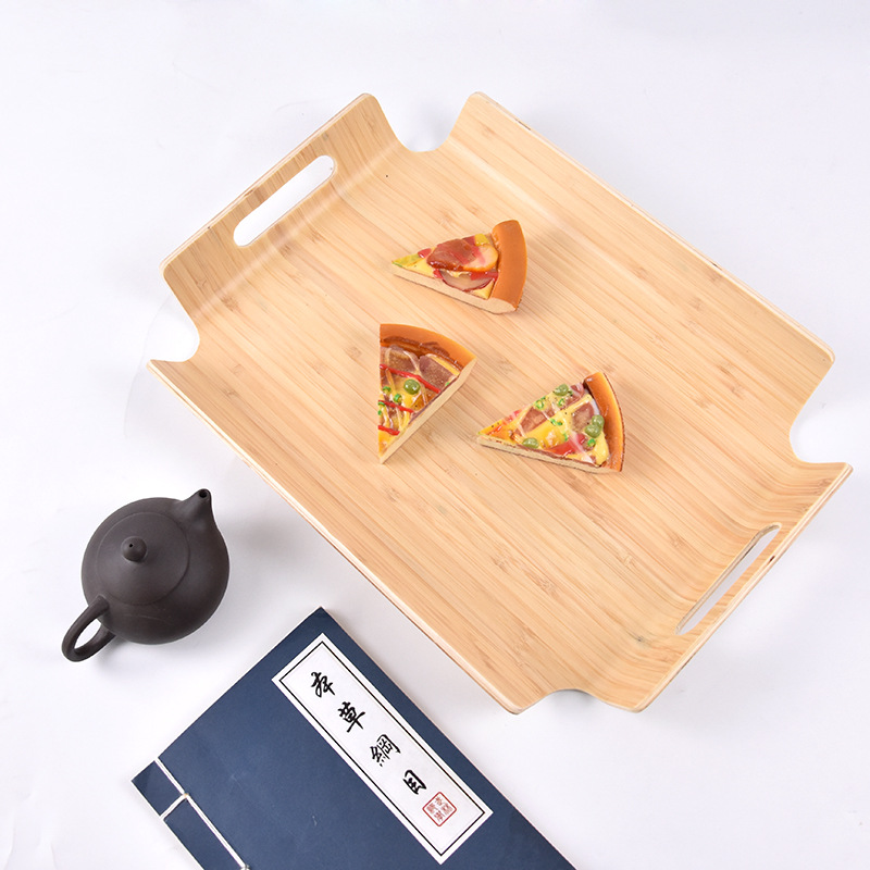 竹木盘茶盘展示托盘手提家用面包托盘木质水曲柳蛋糕烘焙店餐盘