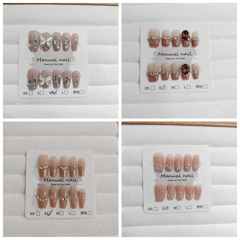 Ventas calientes para vestir 10 piezas de estilo simple día a día estudiantes de Año Nuevo novia temperamento suave piezas de uñas image 1