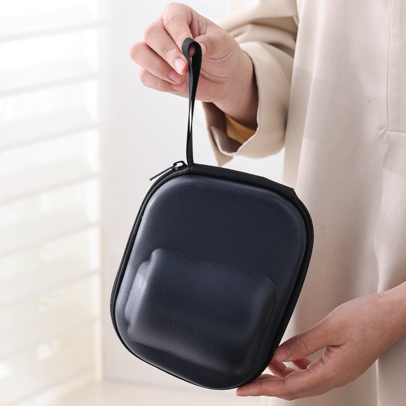 Taza elegante de tres piezas con taza de cerámica con filtro de té con tapa bolso portátil grabado LOGO nombre