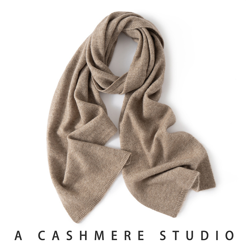 秋冬季新款山羊绒针织围巾时尚通勤百搭软糯舒适保暖洋气轻奢通用