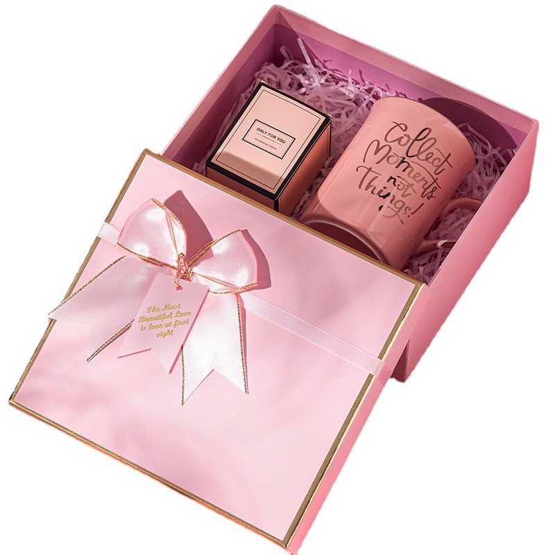 20*18*8cm sin bolsa de regalo ins caja de regalo rosa caja de regalo de lazo caja de regalo de joyería de lápiz labial caja de embalaje de regalo