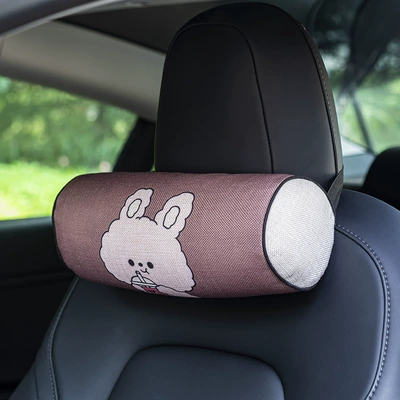 seat sports seat car – Headrest - brown-bunny-cylindrical-headrest-single