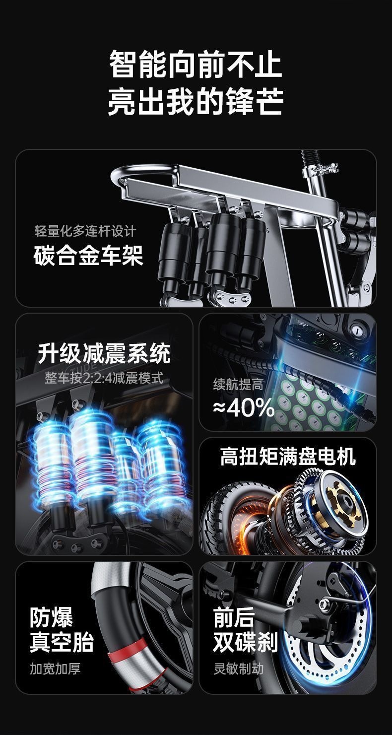 New national standard folding electric bicycle, small electric vehicle, ultra-lightweight and portable, lithium battery-powered, suitable for ride-hailing and personal transportation