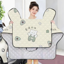 电动车挡风被新款加厚双面防水夏季防晒被带坐垫防风防雨