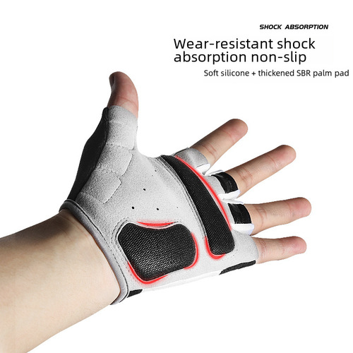 Summer Outdoor Mountain Bike Cycling Exercise Hiking Travel Fitness Half Finger Non-Slip Durable Gloves Wholesale
