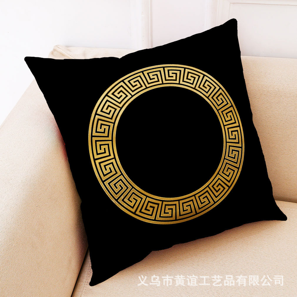 亚马逊eBay新款艺术装饰几何棉麻抱枕套 汽车抱枕 办公室午睡抱枕