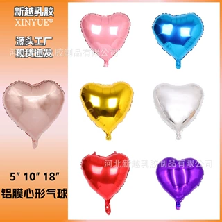 铝膜爱心气球5寸10寸18寸系铝箔造型心形汽球生日派对装饰用品