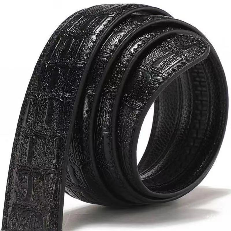 Nuevo superventas, cinturón para hombre con patrón de cocodrilo, hebilla de dragón, cinturón con hebilla automática de malla, cinturón de pantalón moderno, estilo versátil_voghion.com