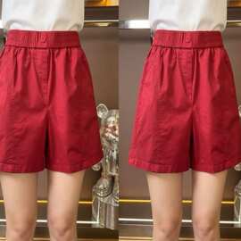 新款显瘦百搭款宽松水洗新品阔腿休闲短裤女夏季运动新款五分裤