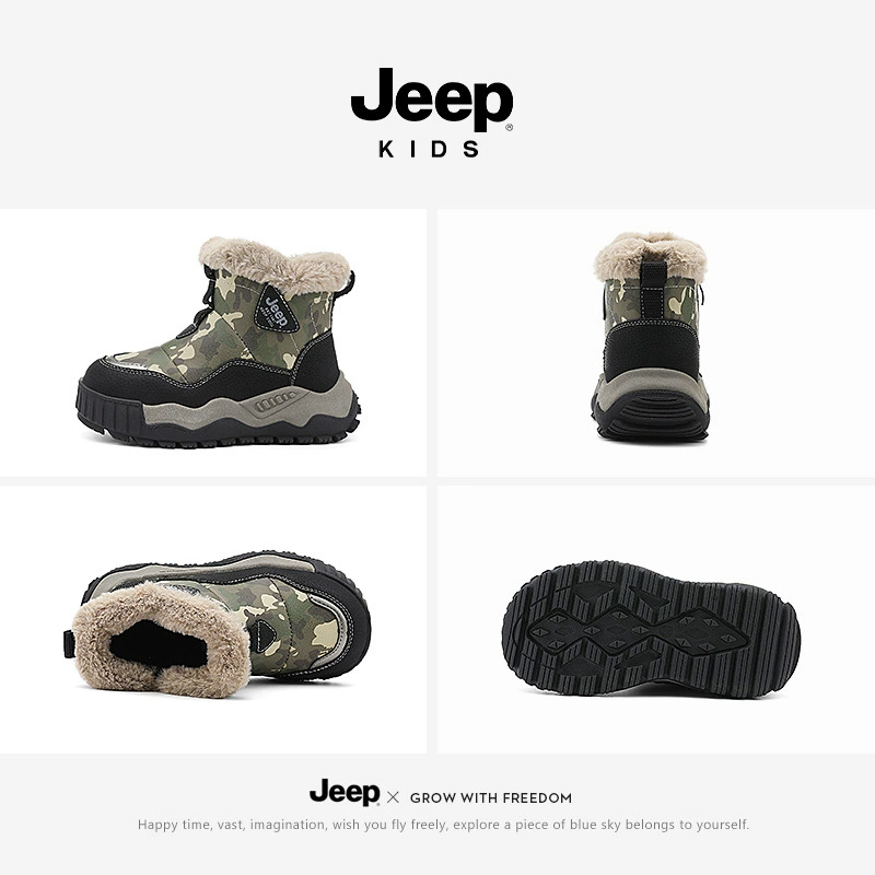 Детские ботинки Jeep, зимние тёплые обувь для мальчиков