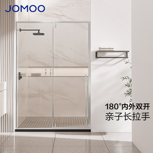 Jiumu bathroom partition dry and wet separation in-line stainless steel shower room E17S series contact customer service