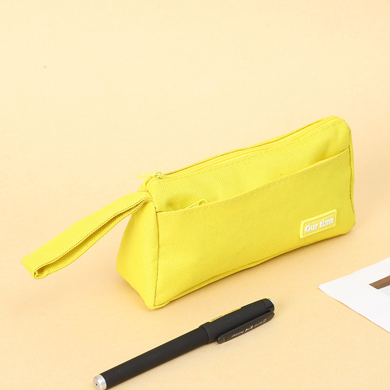 Fábrica al por mayor LOGO estudiante caja de papelería bolsa de papelería de gran capacidad multifuncional lienzo bolsas de lápiz sin envío