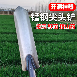 Luoyang Shovel Shovel Digging Soil Loosening Groove Digging Narrow Long Pointed Shovel Transplanting Seedlings Digging Trees Well Punching Artifact Turning Soil