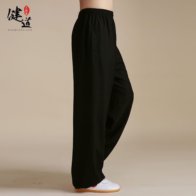 Pantalones de lino de algodón, bombachos, verano y otoño para hombres, pantalones transpirables a prueba de mosquitos, deportes y ocio, más pantalones de grasa, pantalones