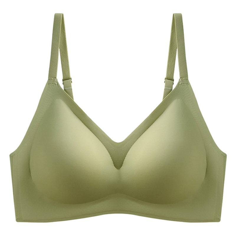 Thai Latex Small Shoulder Strap Intimates for Women Without Rims Sports Yoga Vest for Women Push-Up and Side Breasts Push-Up Bra for Women