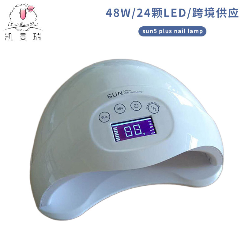 Luz de uñas transfronteriza 48W lámpara de manicura con pantalla táctil sun5plus máquina de manicura con sensor inteligente lámpara de fototerapia de manicura led