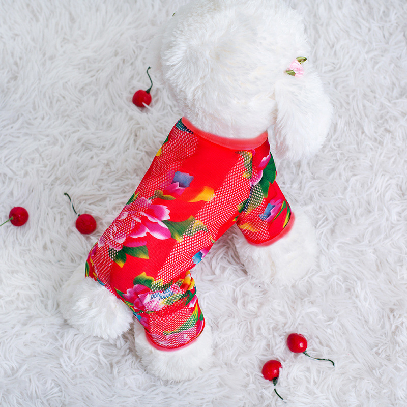 宠物狗狗衣服夏轻薄四脚防掉毛防晒背心猫咪防晒衣空调服中大型犬|undefined