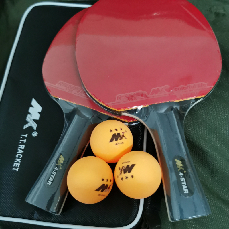 경기용 4성 세트 긴 손잡이 2개 공 3개(더블샷)