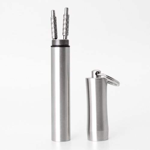 Stainless steel portable toothpick barrel outdoor mini toothpick barrel sealed waterproof travel creative storage toothpick box