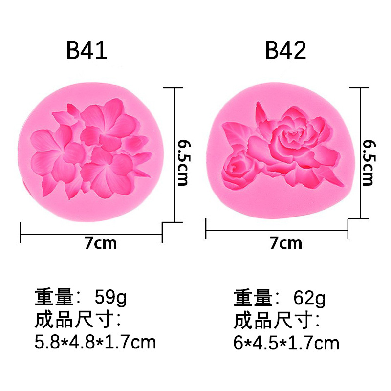 Gardenia flor huevo molde de silicona hecho a mano decoración la torta yeso masa epoxi aromaterapia vela Accesorios