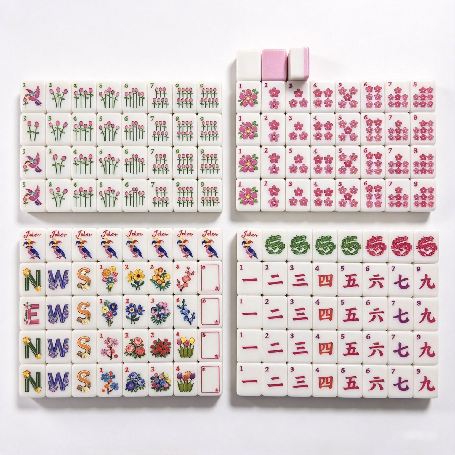 American Mahjong cross-border custom-made melamine American Mahjong acrylic hand-painted American-style hand-crafted mahjong