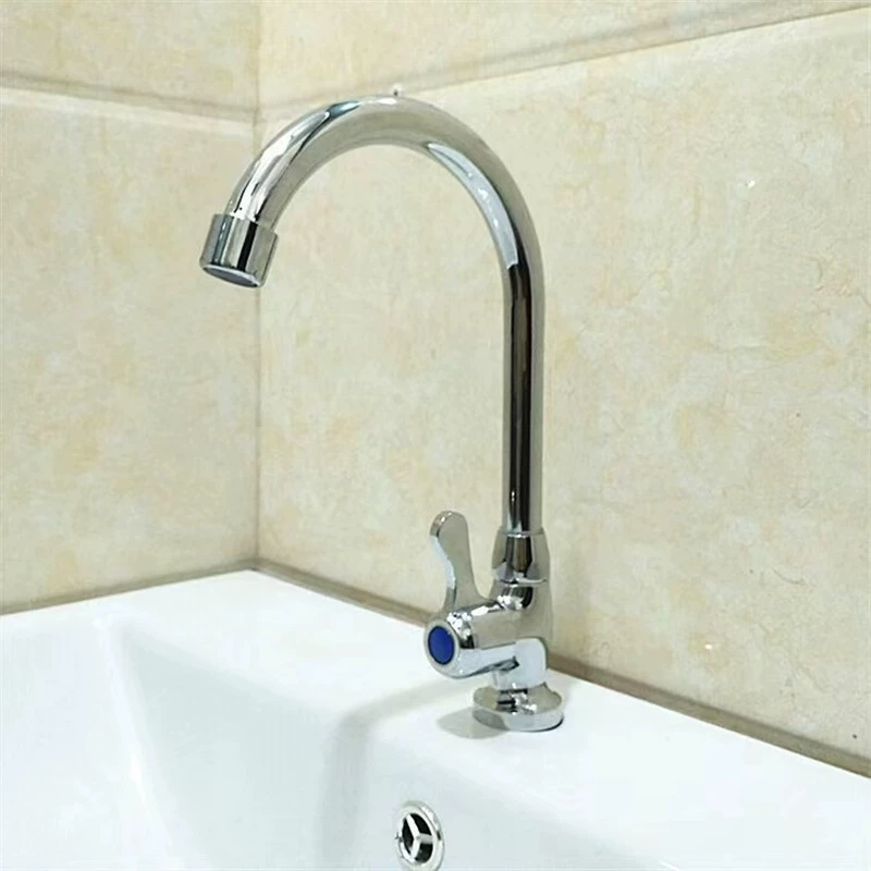 Вертикальный полностью медный кухонный кран Поворотный смеситель для раковины кухонный кран одиночный смеситель для раковины для холодной посуды