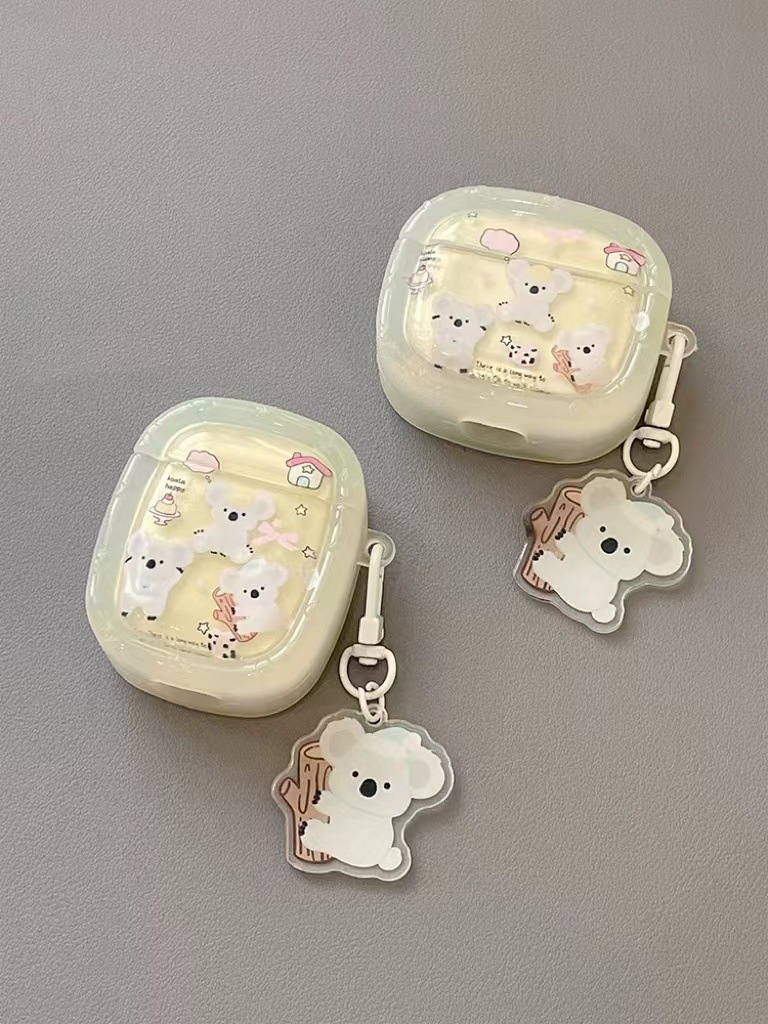 Estrellas de dibujos animados pequeño oso koala para Apple Bluetooth auriculares Airpods 4 cubierta pro3 auriculares