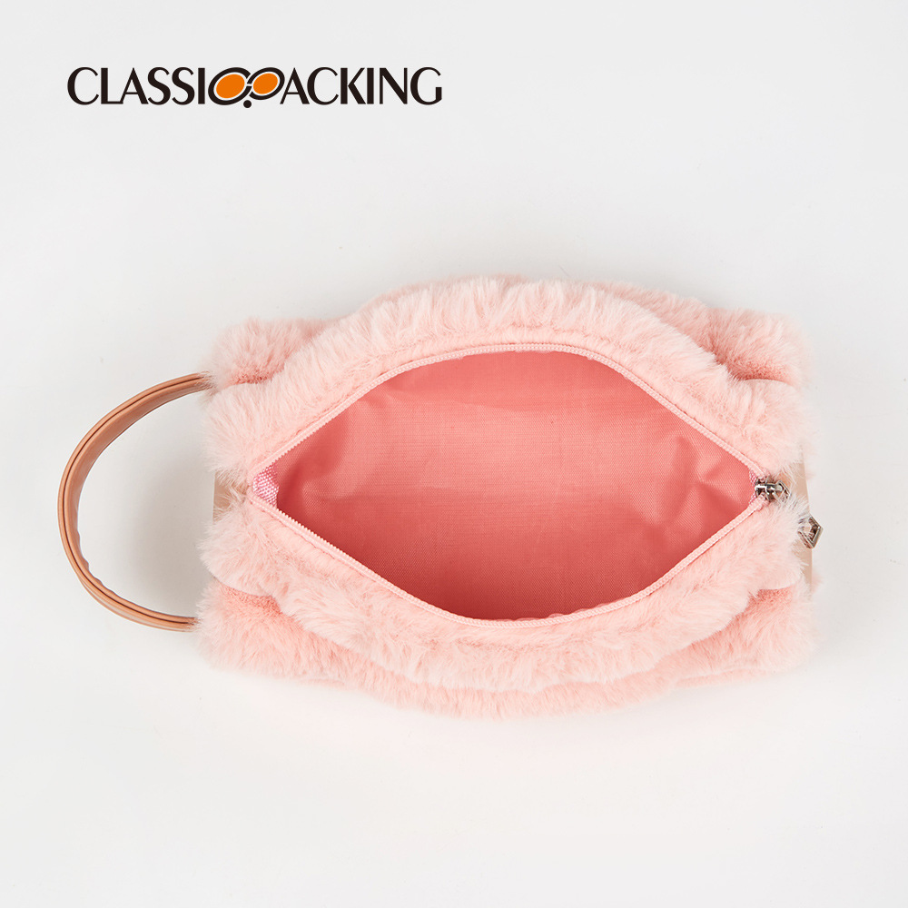 Japonés simple ins bolsa de almacenamiento de gran capacidad de alto aspecto suministros de belleza bolsa de almacenamiento multifuncional bolsa de cosméticos de felpa