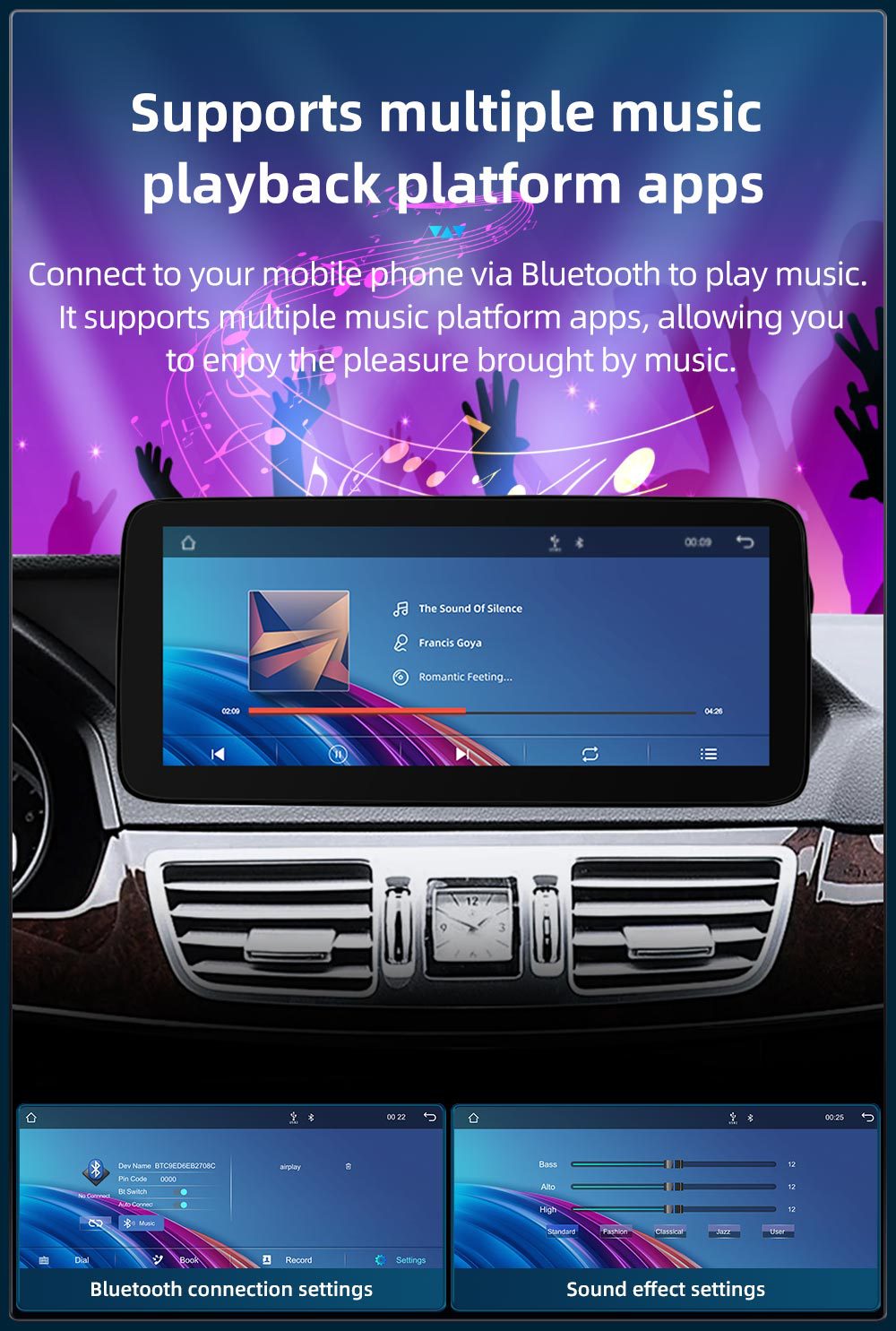 Linux System 7inch Is Suitable for Mercedes-Benz E-Class W212 Central Control Large-Screen Car Navigation Carplay Player