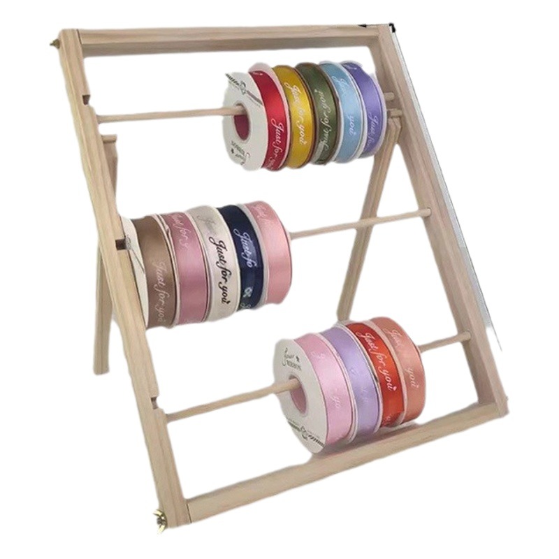 En stock cake shop cinta almacenamiento rack madera floristería cinta rack madera almacenamiento rack