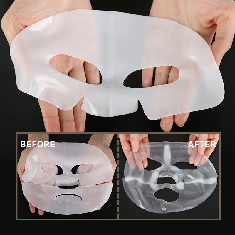 Коллагеновая маска растворяет и увлажняет, чем тонче становится маска, тем тонче становится лосьон-маска, белая становится полупрозрачной, ледяная полупрозрачная маска обрабатывается.