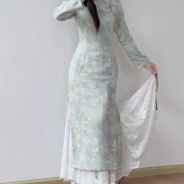 [Cheongsam petticoat] Factory direct sales imitation lace bottom…