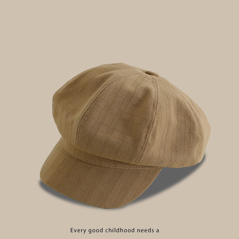 Otoño y invierno nuevo ins gorra de octogono de lengua de pato coreana gorra de invierno para hombres y mujeres gorra de invierno de calabaza de aire universal