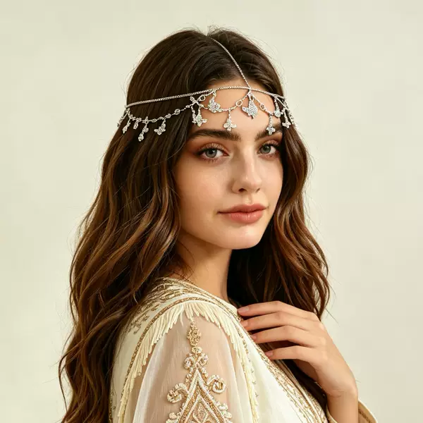 Western Princess Halloween Luolan Girl Tassel Hair Accessory Exotic Bohemian Style Headpiece Forehead Ornament Hairband