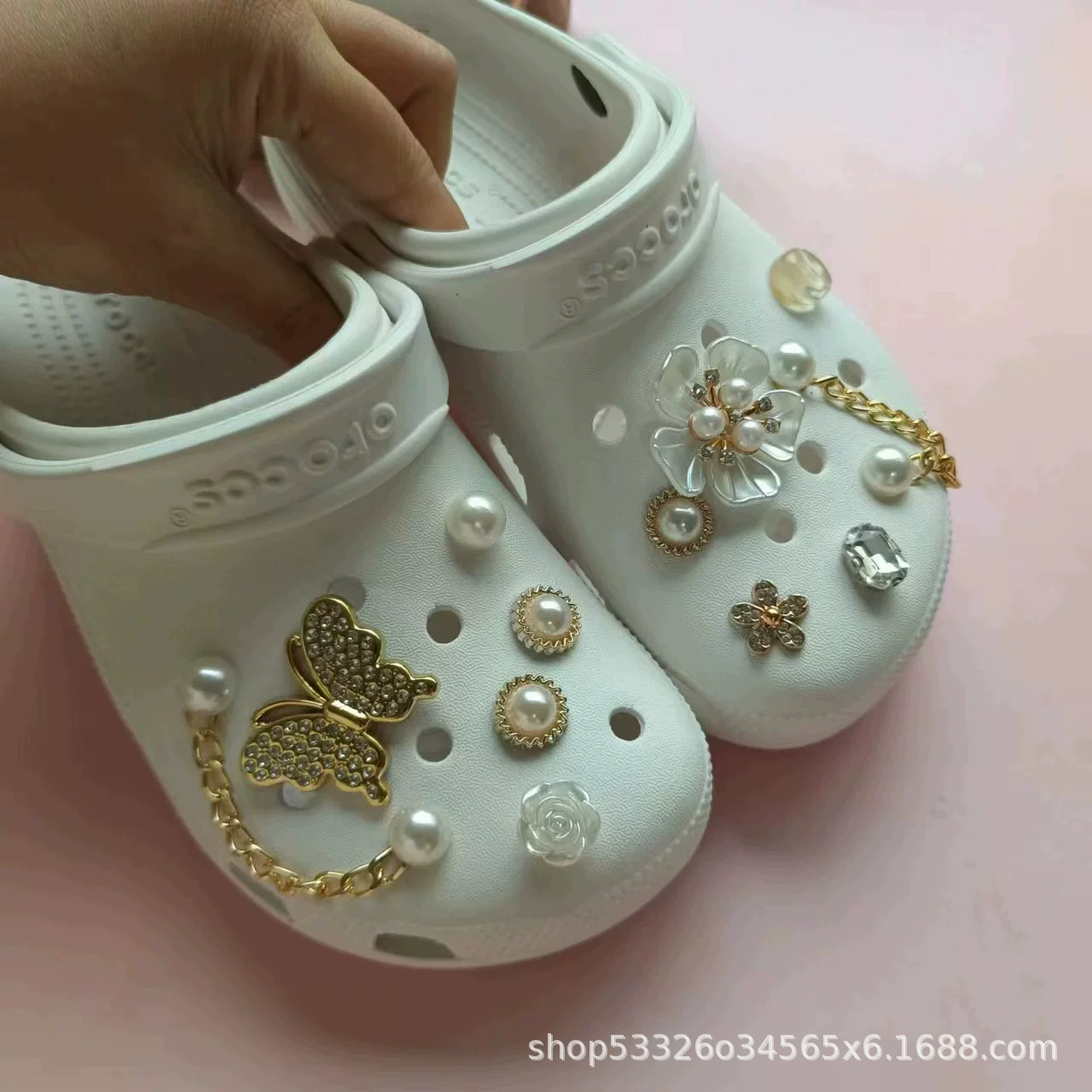 Подходим с пещерной обувью diy аксессуары Съемная обувная пряжка высокого уровня чувство страз бабочка обувь цветочный аксессуар маленькая красная книга