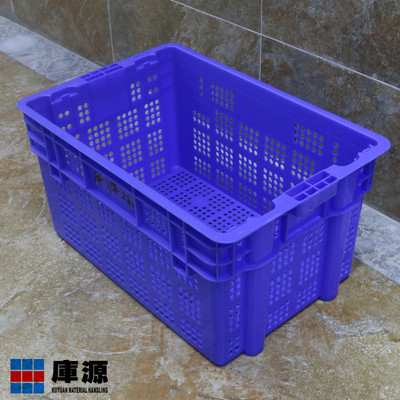 廠家直銷塑料錯位籮生鮮配送周轉筐冷鏈運輸箱蔬果配送錯位筐镂空
