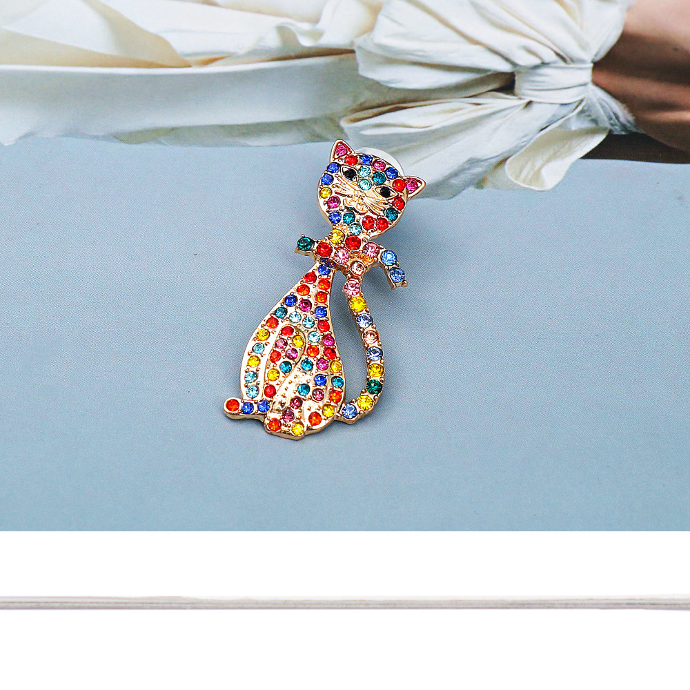 Fashion Cat Alloy Rhinestones Womenu0027S Ear Studs 1 Pair