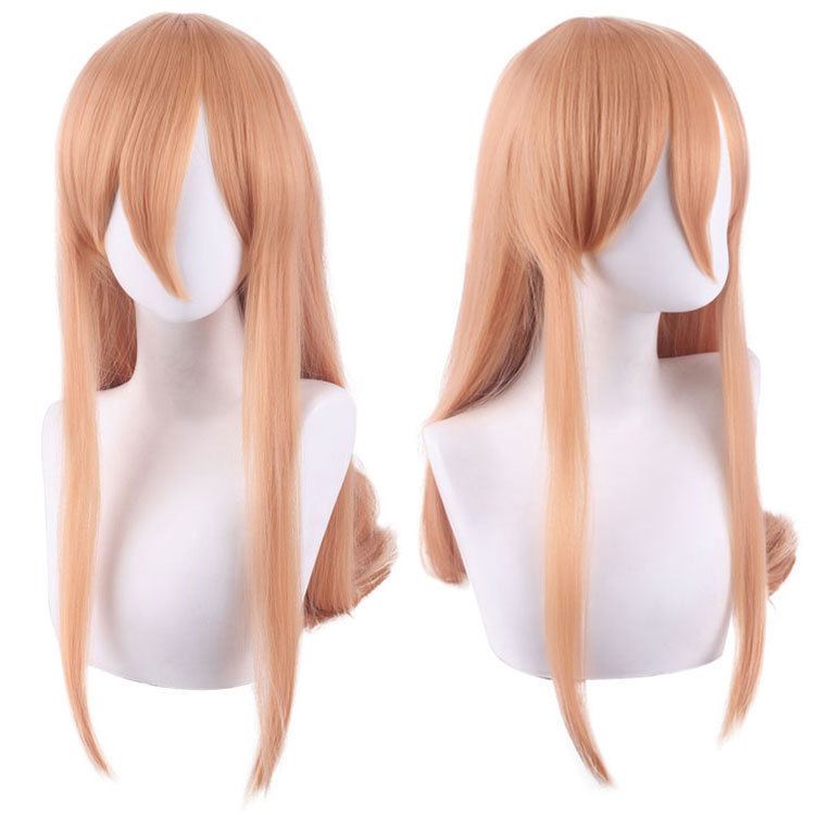 カルダモンのチェーンソーの人のパワのコスプレのかつらのチェーンソーの人のパワのオレンジのピンクは切って2色を選ぶ必要がありません。|undefined
