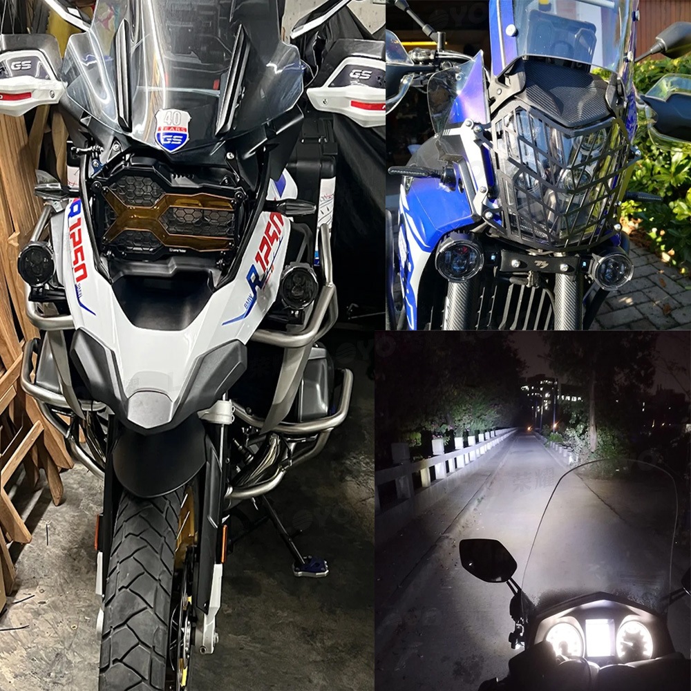 Motorcycle LED spotlights are suitable for use as high beam lights, driving lights, LED fog lights, and external auxiliary lights for motorcycles and electric vehicles