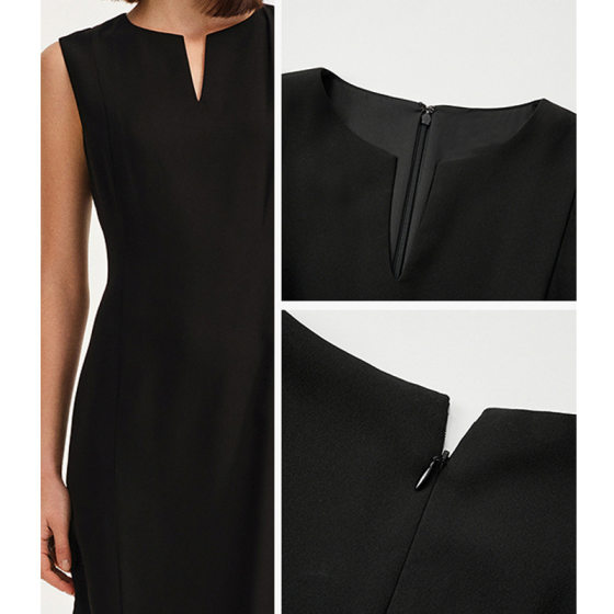 [LR Order] Spring and Summer Classic Chic Gao Zhi Minimalist V-Neck dress Women's 2025 New French Small Black Dress