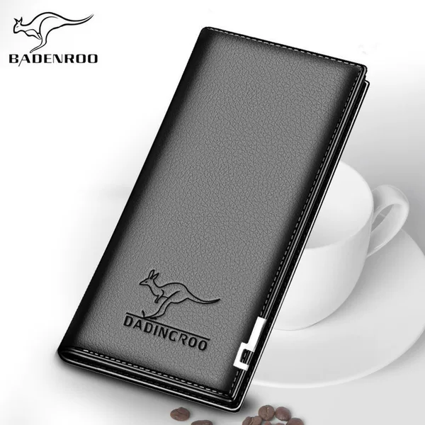 New Men's Long Wallet with Multiple Card Slots, Pebbled Leather Bag, Large Capacity Pu Wallet, Coin Card Holder, Drop Shipping