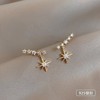 Silver needle, earrings, silver 925 sample, wholesale, internet celebrity, high-quality style, simple and elegant design