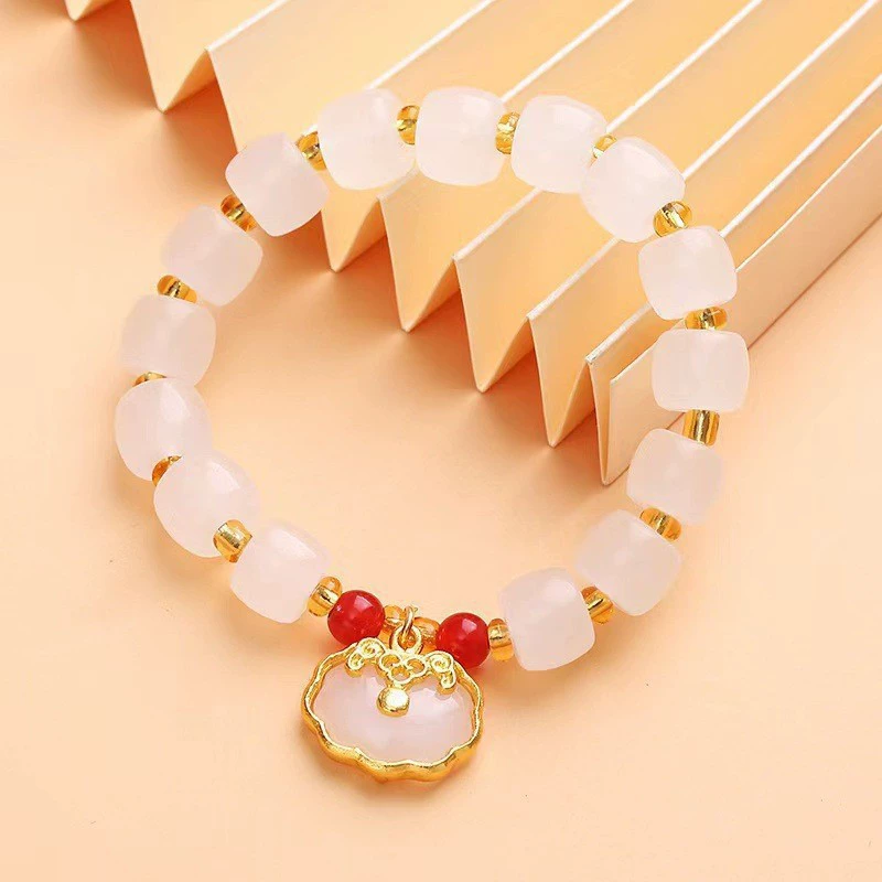 Jingdezhen ceramic bead bracelet, handmade, elastic, gift boxed (OPP)