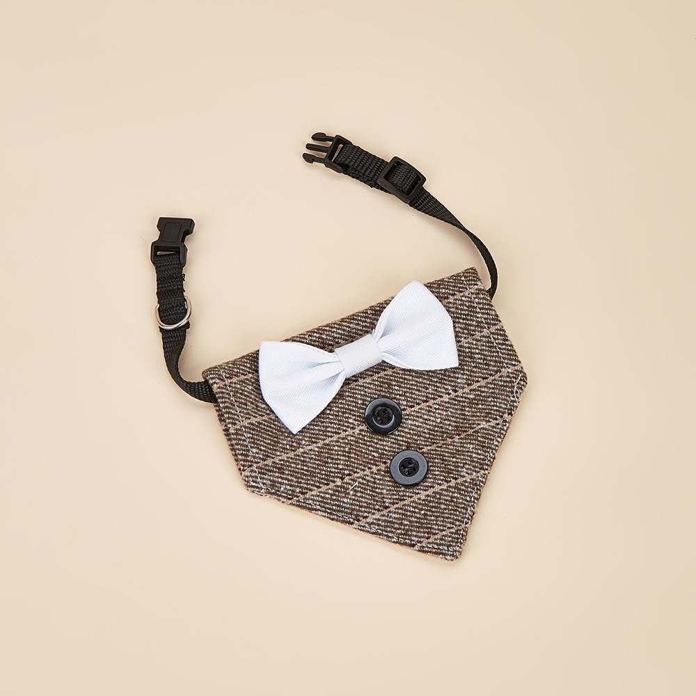 TANPOPO transfronterizo para gatos guapo corbata toalla triangular collar trajes de moda toalla triangular para mascotas