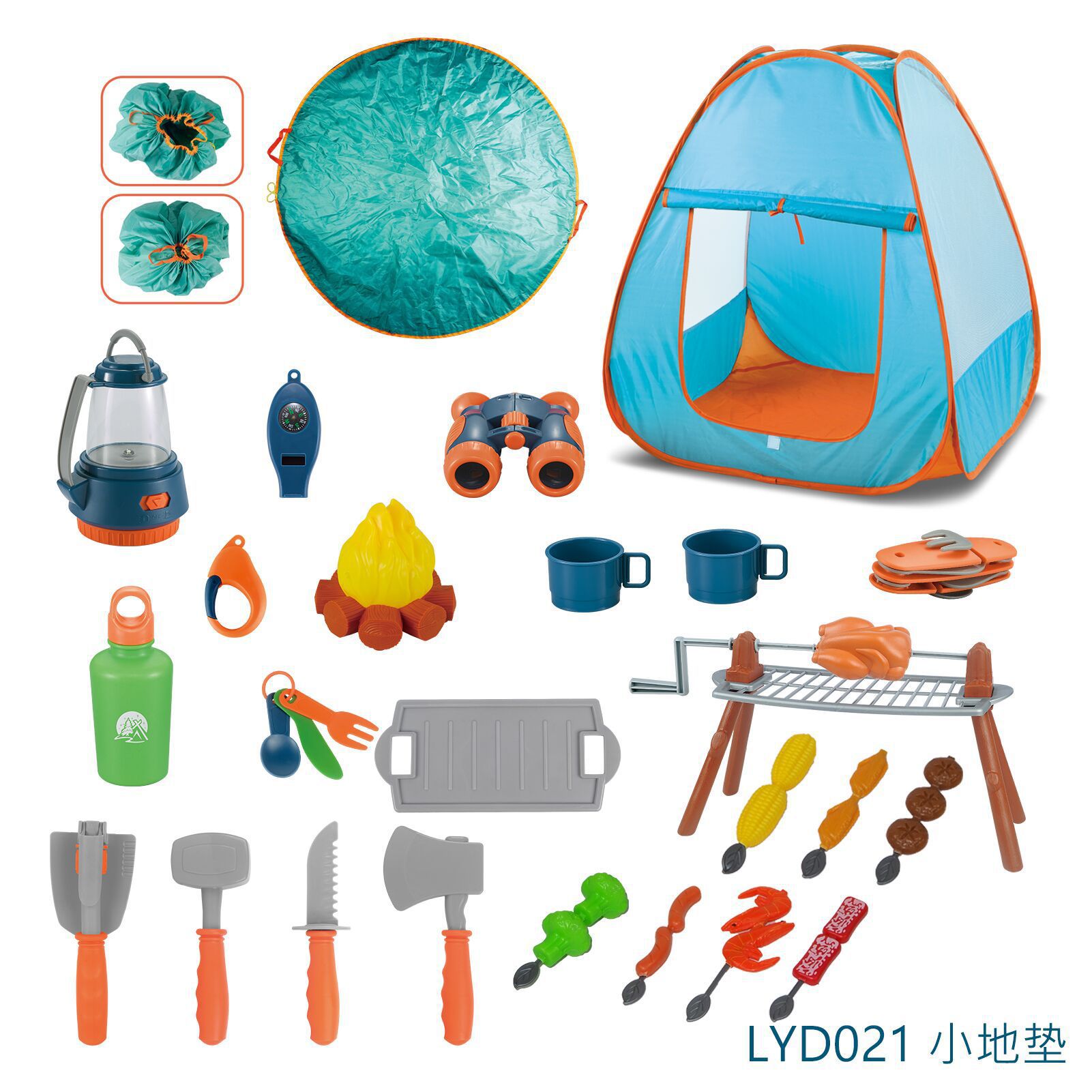 Juego de vajilla educativa para niños, para camping, picnic, con walkie-talkies, utensilios de cocina, para jugar al aire libre.