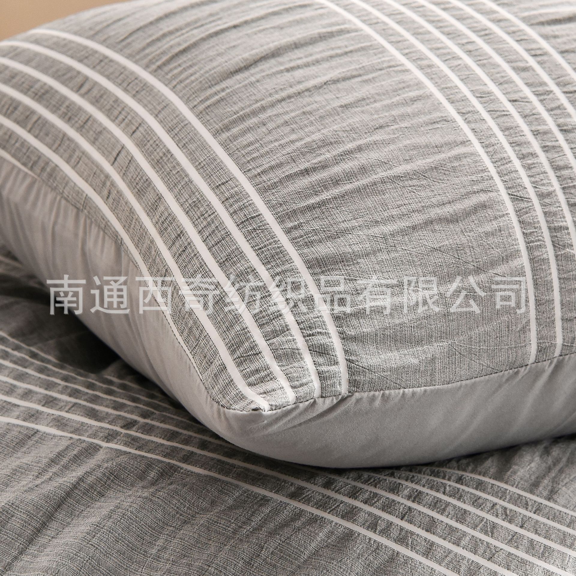 外贸跨境欧美家纺床上用品批发亚马逊阳 离 子纯色被套四件套枕套