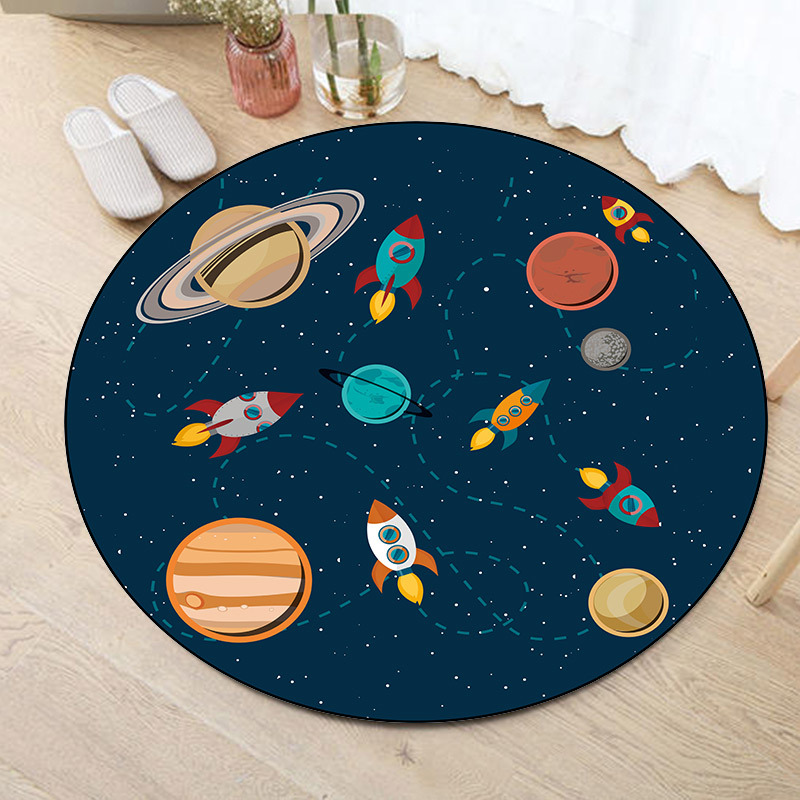 Cartoon children's non-slip wear-resistant carpet for living room for home use, American style, water absorbent 9