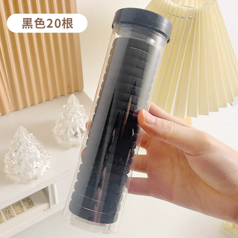 韩版高弹力头绳橡皮筋黑色发绳毛巾圈发饰马尾无接缝发圈发饰女|undefined