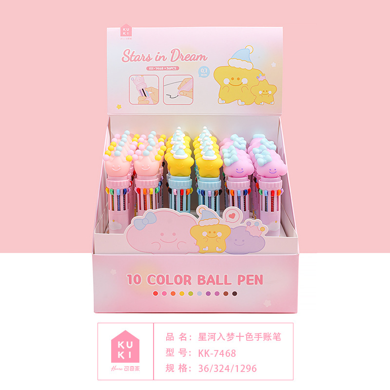 Bolígrafos de Colores KUKI, 10 Colores, Bolígrafos para Diario, Bolígrafos Multicolores de Alta Calidad, Venta al por Mayor del Fabricante